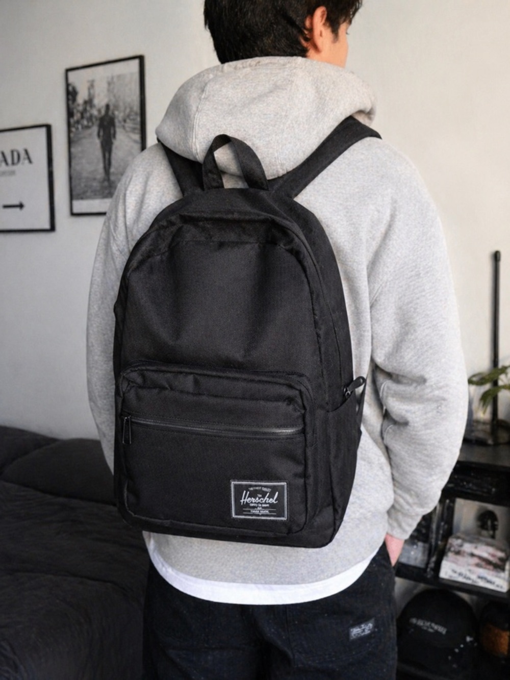 Herschel Supply Company Black Classic Backpack with Front Pocket